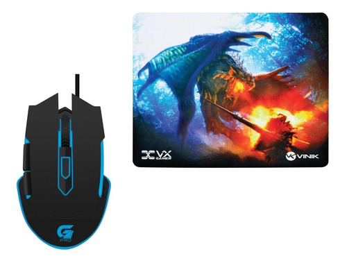 Mouse Gamer Pro M5 4800dpi + Mouse Pad Battle