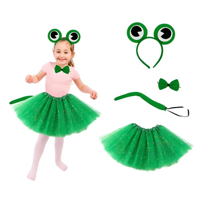 Disfraz Rana Niña Primavera Tutu + Diadema Ranita Disfraz