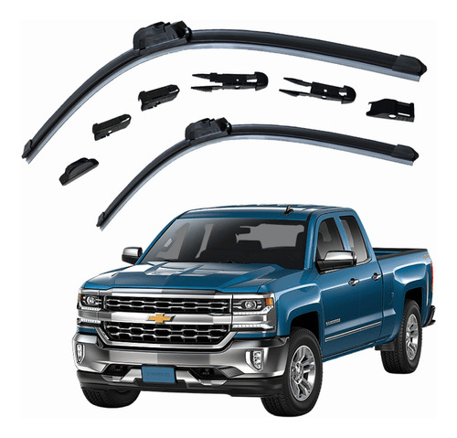 2 Plumas Limpiaparabrisas Reluvsa Chevrolet Silverado 2018