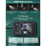 Dual Lens Industrial Endoscope 5.0  Lcd Screen, 1080p 8mm Di