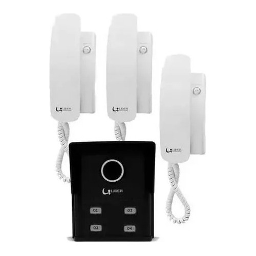 Interfone Porteiro 3 Apartamentos Casa + 3 Fones Lr804 Lider