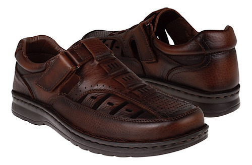 Huaraches Caballero Lobo Solo 9654 Piel Café