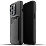 Funda Para iPhone 13 Pro - Negra De Cuero Con Tarjetero