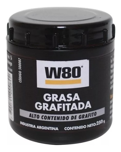 Grasa Grafitada Negra 250g Premiun W80