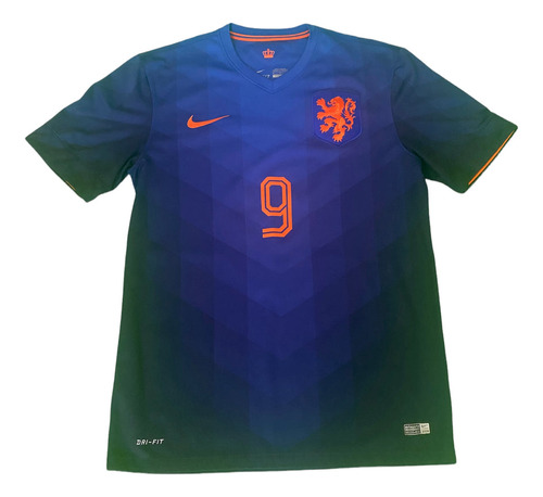 Camiseta Países Bajos Suplente 2014 9 V.persie Talle Xl 