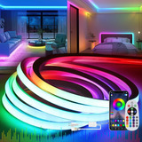 Ksibnw Tira De Luces Led De Neón Rgb De 65.6 Pies Con Contro