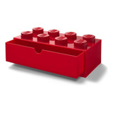 Lego Storage Organizador Para Escritorio Con Cajon - Caja De Plastico Roja Lego Original Brick 4x2