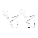 2pcs Usb Led Luz Lupa Lámpara Lámpara De Escritorio