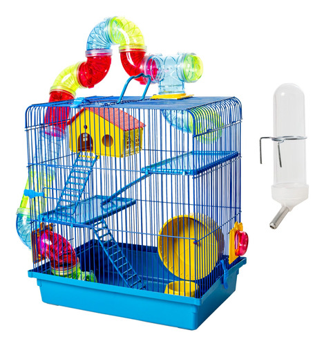 Gaiola Para Hamster Roedores 3 Andares Play Ground+bebedouro