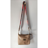 Cartera Beige Tira Estampada