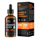 Gotas De Vitamina D3 10,000iu + K2 (mk7) Apoyo Salud Corazon