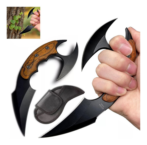 Faca Karambit Drakat Escorpião Fulltang Defesa Sobrevivência Cor Preto