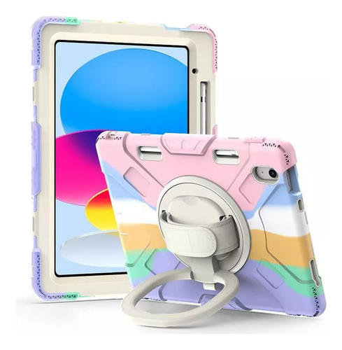 Funda De Tableta Para iPad 10th 10.9 Con Asa Y Protector