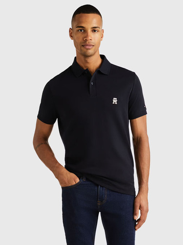 Polo Regular Fit Small Logo Azul Tommy Hilfiger