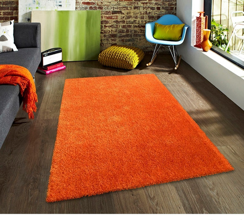 ¡¡promoción Tapete Shag Star Naranja 1.4x2.0 Mts!! Con Envio