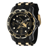 Reloj Invicta Nhl San Jose Sharks De Cuarzo Con Esfera Negra