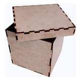 6 Cajas De Madera  Mdf  Regalo Fiesta 10x10x10cm