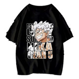 Camiseta De Manga Curta Pure One Piece Luffy White Hair