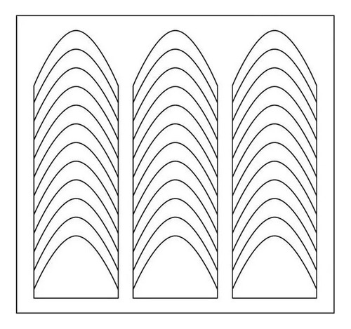 Kit Molde Francesinha Curvado Para Unhas - 216 Unidades