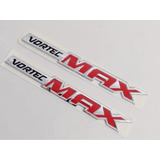 Par Emblemas Chevrolet Vortec Max Cheyenne Silverado Rojos