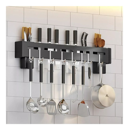 Suporte Faqueiro Utensílios Cozinha De Parede Talheres 60cm