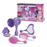 Kit Salao Beleza Com Secador De Cabelo De Brinquedo Infantil