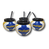 Mate Pelota Handball Molten + Bombilla. Impresión 3d Calidad