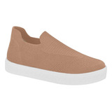 Tenis Slip On Knit Feminino Moleca Lançamento Casual 5712328