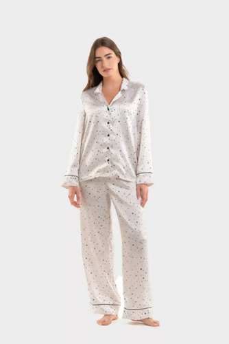 Pijama Raso Camisero Mujer Promesse 15240 Invierno L. Urbana