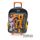 Phi Phi Mochila Football Con Carro 102452 Color Negro Con Naranja