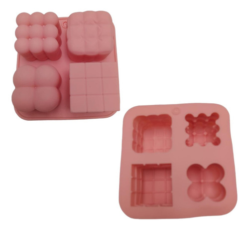 Molde De Silicona Pequeño Cubos X 4                     