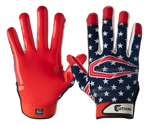 Guantes Receptor Cutters Adulto Bandera