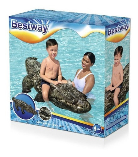 Montable Inflable Realistic Cocodrile Bestway Modelo 41478