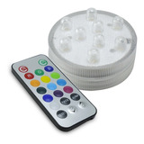 Vela Led Sumergible Luminosa Fiestas Rgb Con Control Remoto