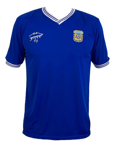 Camiseta Argentina 1990 Homenaje Mundial Italia Azul Retro