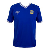 Camiseta Argentina 1990 Homenaje Mundial Italia Azul Retro