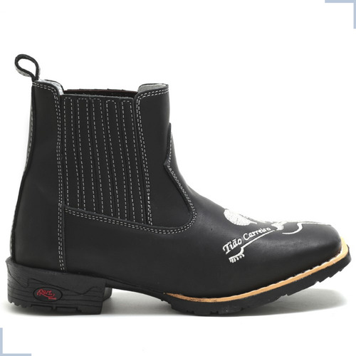 Bota Cano Curto Masculina Bico Quadrado