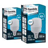 Lampara Foco Led Alta Potencia 20w E27 Candela | Pack X2