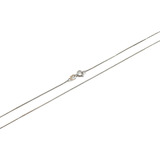 Corrente Veneziana Em Ouro Branco 18k 60cm 0,50mm