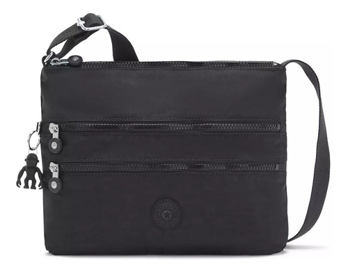 Kipling Bolsa Crossbody Alvar Nueva 100% Original Color Black Noir Color De La Correa De Hombro Negro Diseño De La Tela Liso