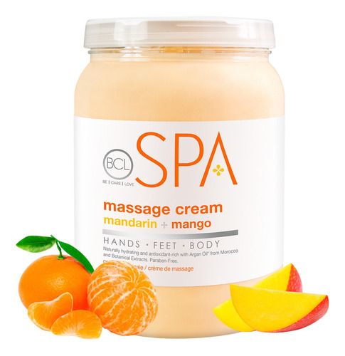 Crema De Masaje Piel Organica 1.8k Mandarina + Mango Bcl Spa