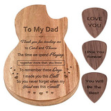 Púa De Guitarra Personalizada Papá, Caja De Madera So...