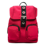 Mochila Con Tapa Mediana Britty Fucsia