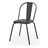 Silla Living Comedor Estructura Color Negro Confort Apilable Madison Dielfe