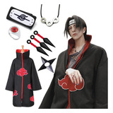 Disfraz De Naruto Akatsuki Ninja, Capa De Anime,7 Accesorios