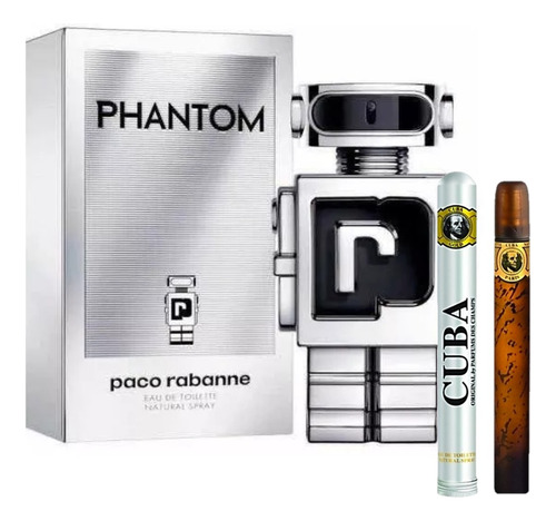 Paco Rabanne Phantom 100ml Caballero+perfume Cuba 35ml