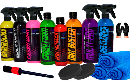 Kit-shampoo Altaespuma-cera-brillo-apc-detalladoauto 22 Pz