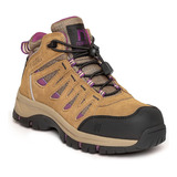 Zapato De Seguridad Norseg Edna Ct Beige Morado Mujer