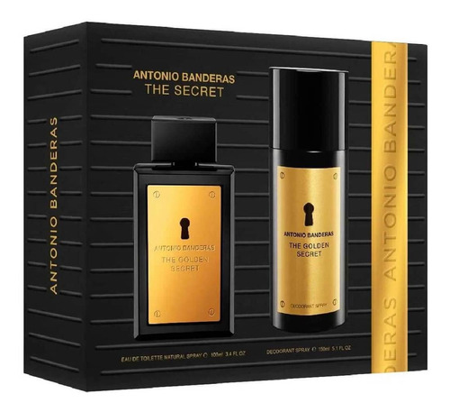 Kit The Golden Secret Banderas Masculino Edt 100ml + Desodorante 150ml