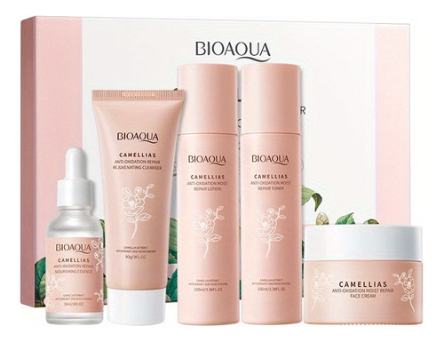 Set 5pz Kit Facial Camellias Bioaqua Antioxidante